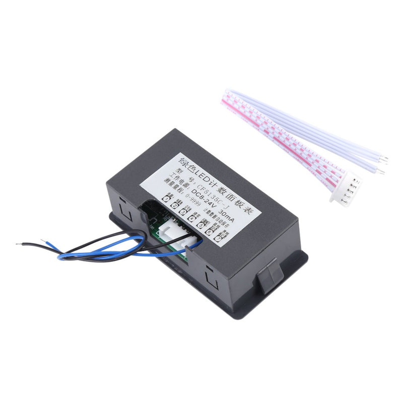 [Australia - AusPower] - Digit Counter, DC 8-24V 4 Digit LED Digital Display 0-9999 Up/Down Plus/Minus Panel Counter Meter with Cable (Green) 