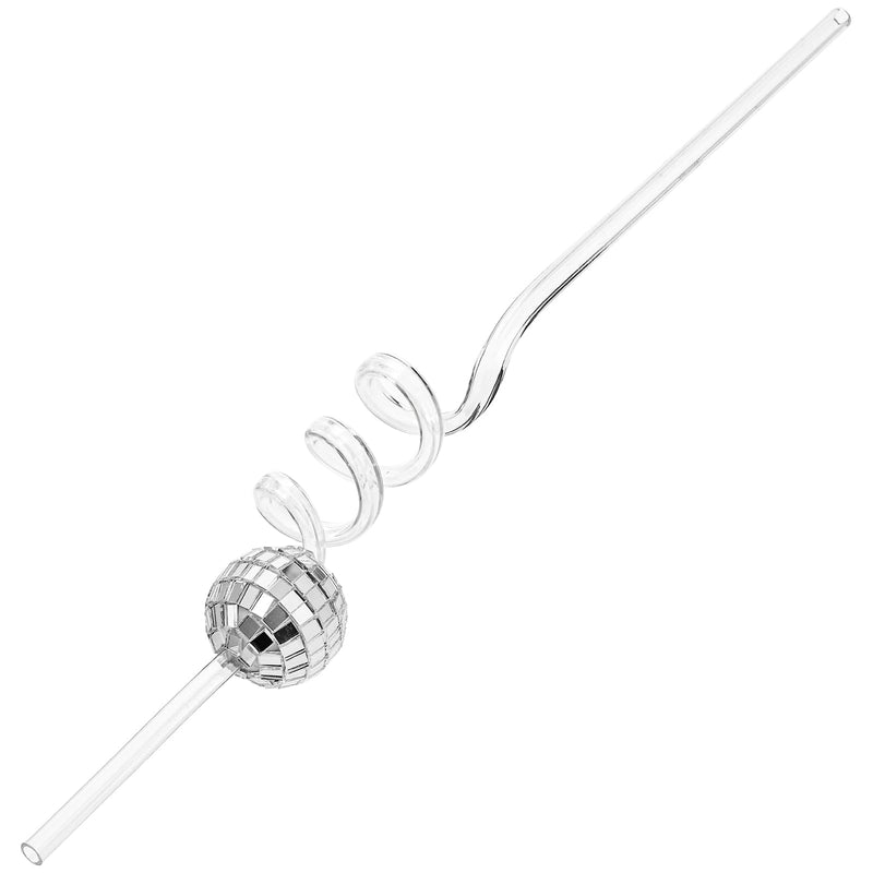 [Australia - AusPower] - Nicunom 30 Pcs Disco Ball Straws 70s Mirror Disco Decorative Straws Silver Disco Straw, Retro Disco Party Decorations for Dance Holiday Wedding Birthday Bachelorette Party Supplies 