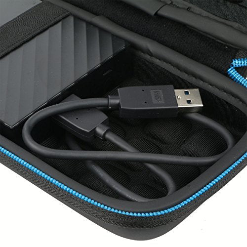 [Australia - AusPower] - Baval Hard Case Bag for Western Digital WD 1TB 2TB 3TB 4TB My Passport Elements Portable External Hard Drive Hard USB 3.0 