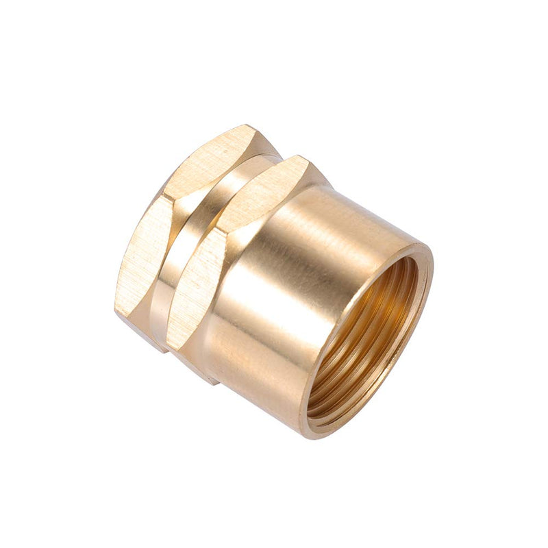 [Australia - AusPower] - Brass Pipe to Hose Fitting,3/4 NPT Female X 3/4 Hose Thread Female,Garden Hose Fitting to Pipe Fittings Connector Adapter 3pcs with Extra Rubber Washer 6pcs (3/4NPT female to 3/4 GHT female) 3/4NPT female to 3/4 GHT female 