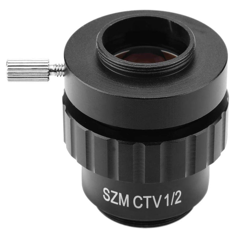 [Australia - AusPower] - Microscope Objective Lens, 0.5X C-Mount Objective Lens, 1/2 CTV Adapter Biological Microscope Lens, 25mm CCD Interface, for SZM Trinocular Stereo Microscope 