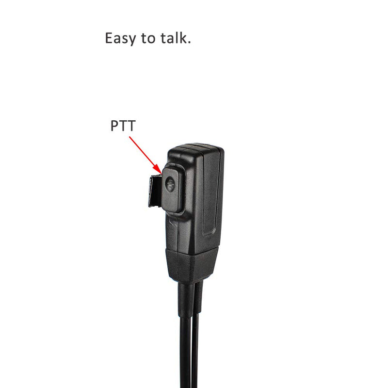 [Australia - AusPower] - HYS Walkie Talkies Earpiece with Mic 2 Pin D Shape Headset for Baofeng UV-5R BF-888 UV82hp Retevis H-777 RT1 RT21 RT22 HYS TC-H10W TC-E33 TC-L10W 2 Way Radio(5PCS) 