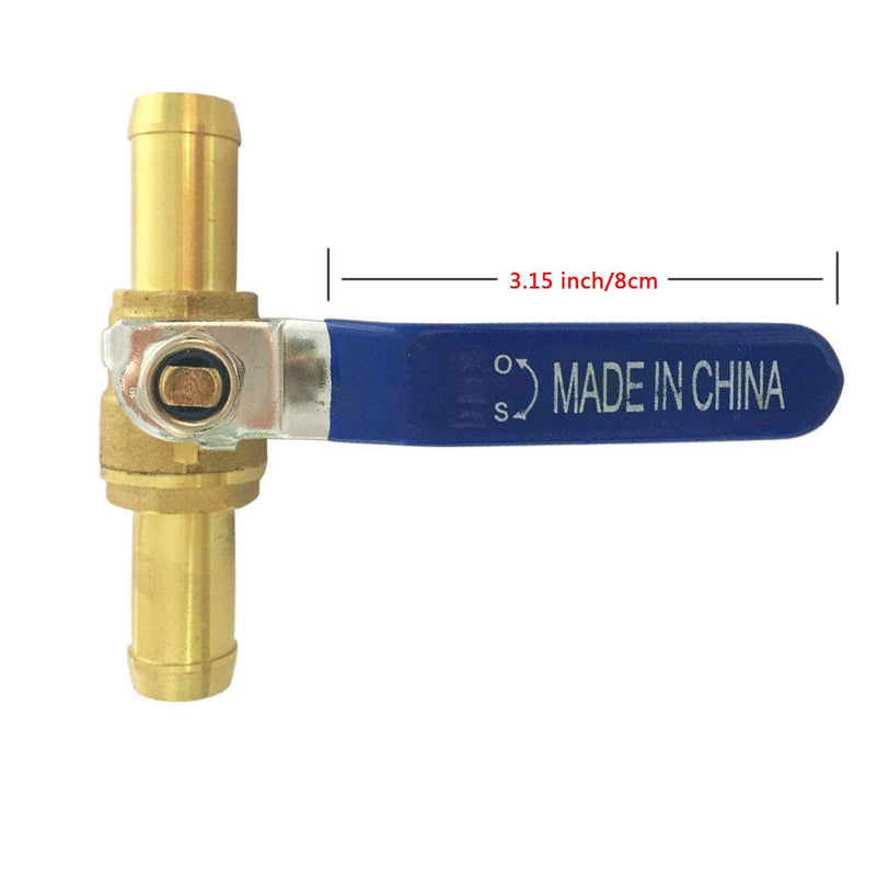 [Australia - AusPower] - Metalwork Brass 5/8" Barb Valve, High Temperature Resistance, 1 Pc 5/8" 