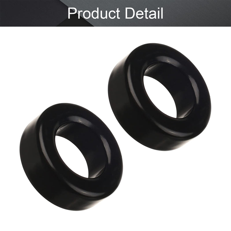 [Australia - AusPower] - Fielect 2 Pcs Toroid Core Ferrite Choke Iron Powder Inductor Ferrite Ring 24.1x39.9x14.5mm?Black 2Pcs 