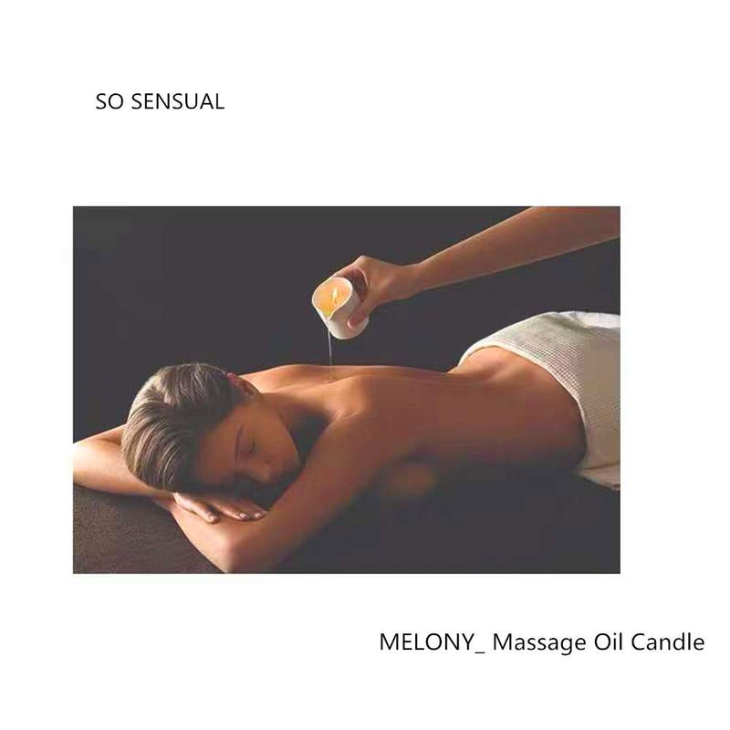 [Australia - AusPower] - MELONY Massage Candles Natural Edible Soy Lecithins Moisturizing SPA, Skin Treatment, Coconut , 2.82oz 