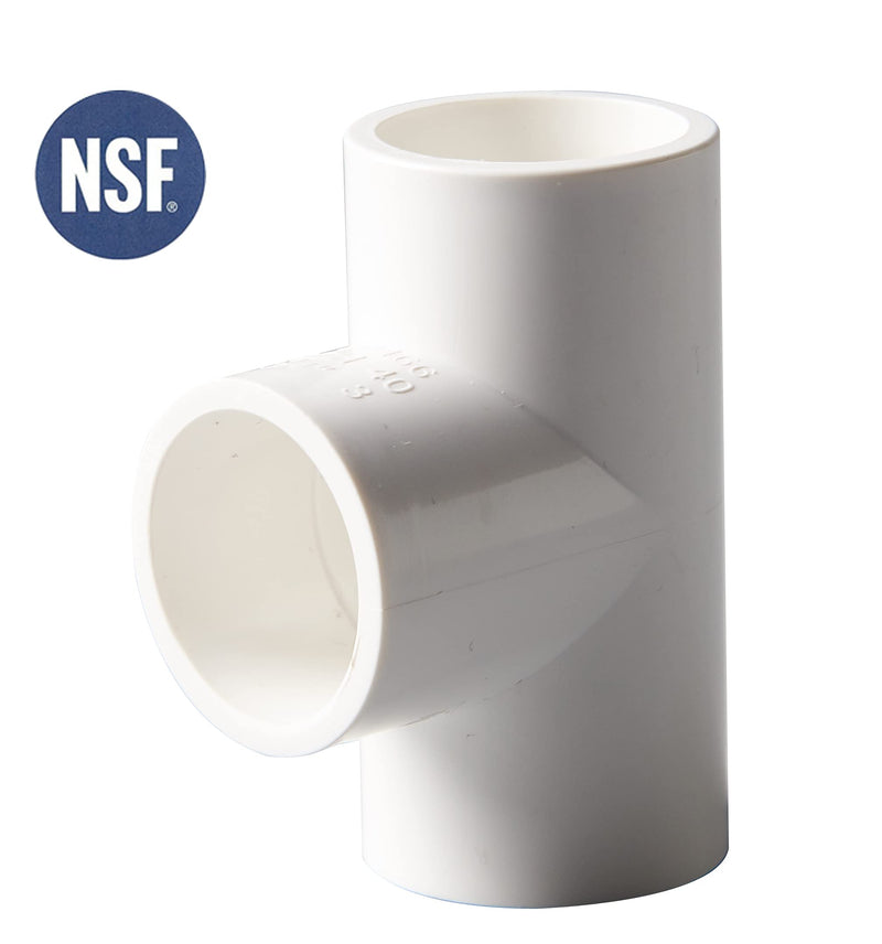 [Australia - AusPower] - Rainbow Dream 1/2 Inch PVC Tee Pipe Fitting Adapter (Socket x Socket x Socket) - 15 Pack, White 