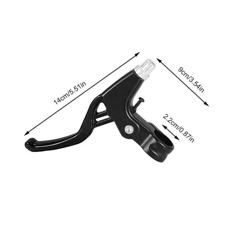 [Australia - AusPower] - 1 Pair Bicycle Brake Lever, V-Brake Handlebar Aluminium Alloy Bike Brake Handle Universal 2.2cm for Most Bicycle, Road Bike, Mountain Bike (Black) 