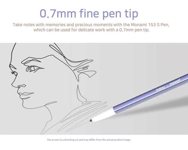 [Australia - AusPower] - MONAMI Galaxy x 153 S Pen for Galaxy S21 Ultra, Note Series Tab with S Pen (Purple) 