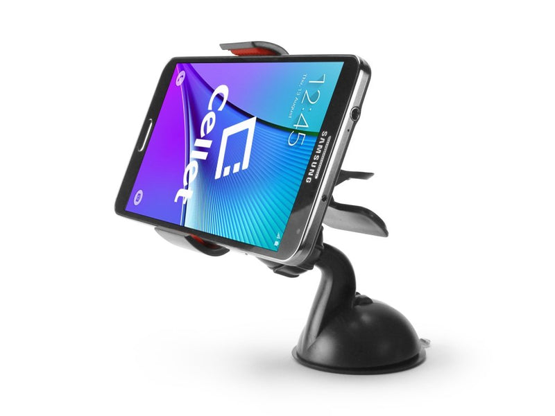 [Australia - AusPower] - Cellet Windshield Car Mount Holder for Phones Up to 3.8 Inches Wide - Retail Packaging Black Standard Packaging 