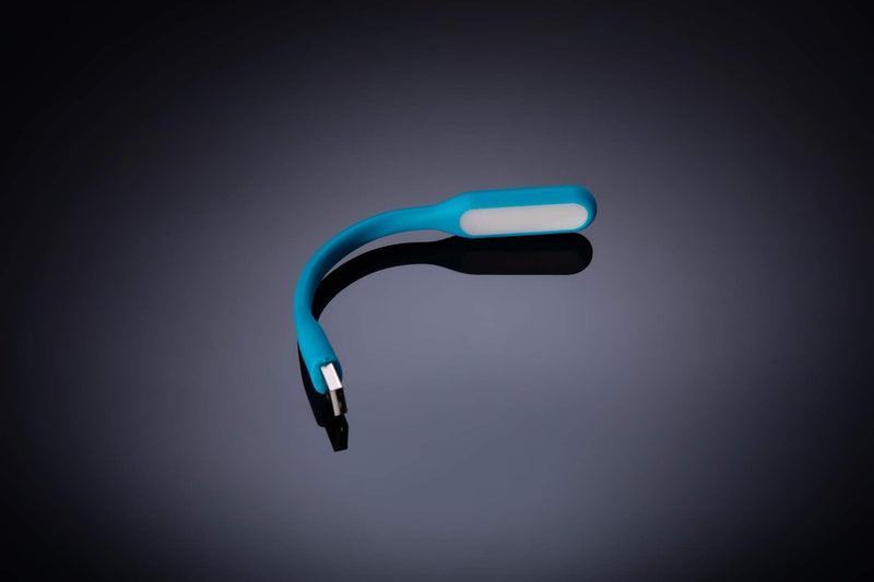[Australia - AusPower] - Schatzii | LED Laptop & Reading Light | High Intensity LED Light Powered by Any 2.0 & 3.0 USB Port on Laptop - No Batteries Needed | Adjustable & Bendable Light | Blue 