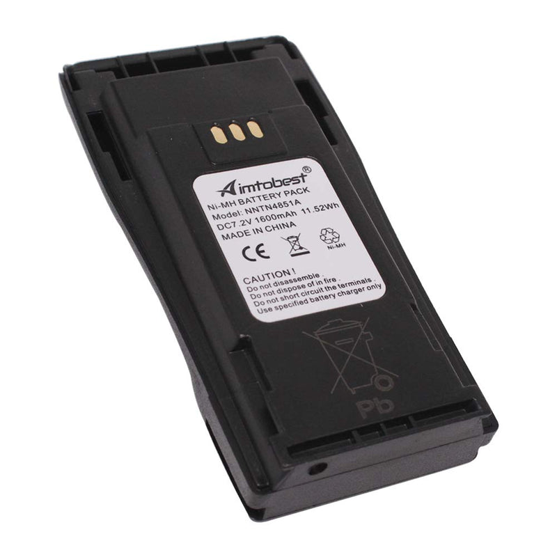 [Australia - AusPower] - NNTN4851 1600mAh Ni-MH Battery Compatible for Motorola CP200 CP200D PR400 EP450 EP450S DEP450 CP140 CP160 CP180 CP250 GP3688 GP3188 Radio NNTN4851A NNTN4496 NNTN4497 