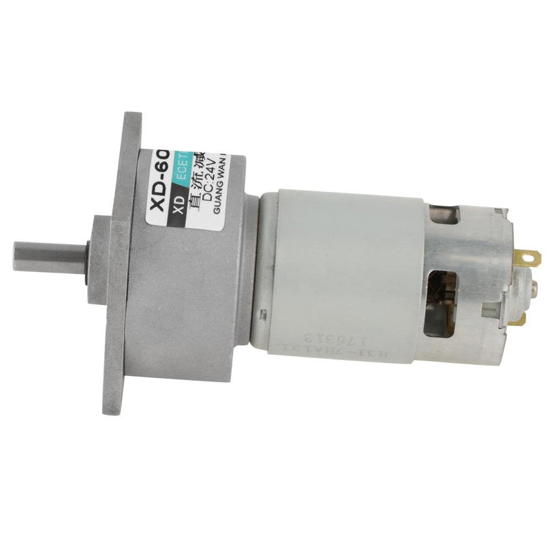 [Australia - AusPower] - Mini DC Gear Motor DC 24V 35W Metal Speed Adjustable Large Torque Motor CW/CCW(24V 500rpm) 24V 500rpm 