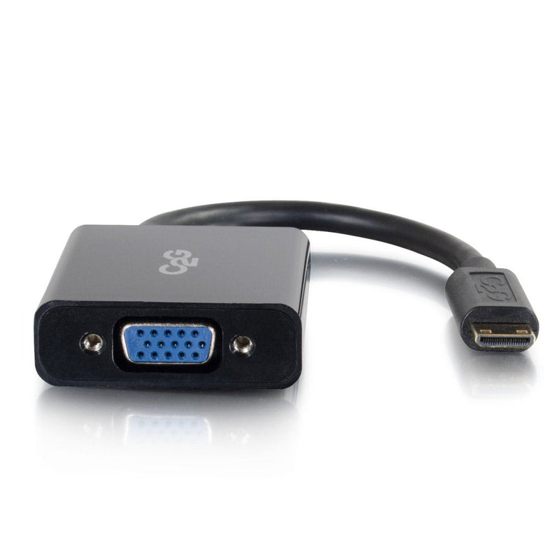 [Australia - AusPower] - C2G VGA to HDMI Adapter Converter Dongle, 0.67 Foot Long, 41350 Black HDMI Male to VGA Female Adapter Converter 