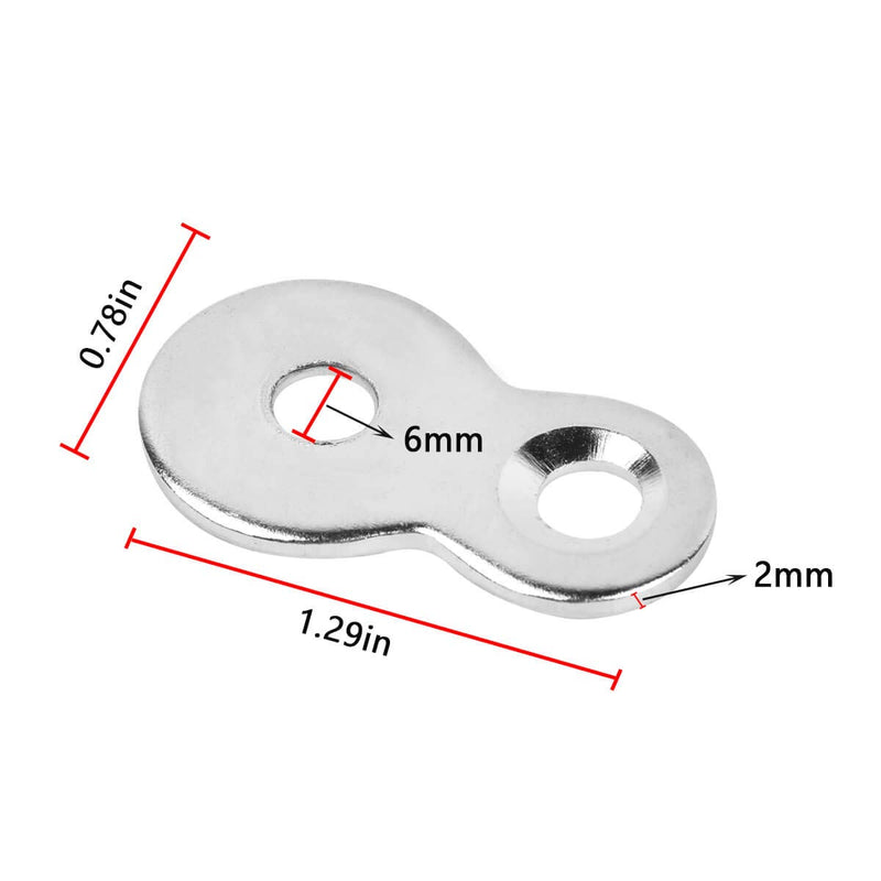 [Australia - AusPower] - 30 Pack Figure 8 Steel Desk Top Fastener Clip with Screws - Heavy Duty Figure-Eight Fasteners Clips Attaching a Table, Solid Steel, 12 Gauge 