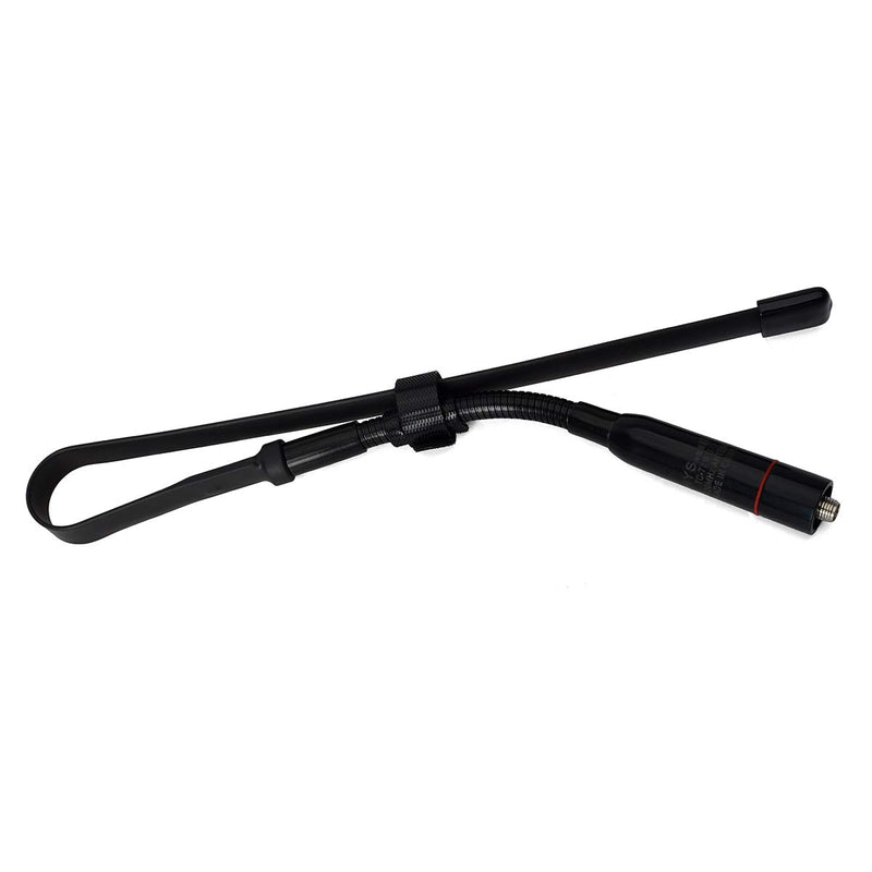 [Australia - AusPower] - HYS Foldable Tactical Handheld Portable Antenna 18.7-Inch with SMA-Female Dual Band VHF/UHF with Gooseneck for UV-5R, UV-82, BF-F8HP, UV-5R V2+ Plus, BF-F9 V2+ Two Way Radios(2 Pack) 