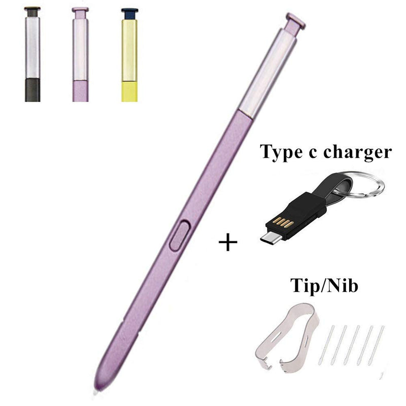 [Australia - AusPower] - Replacement Galaxy Note 9 Pen .Replacement Note 9 Stylus.Compatible with Galaxy Note9 N960 SM-N960U SM-N960+Type C Charger +Tip/Nib (Purple) purple 