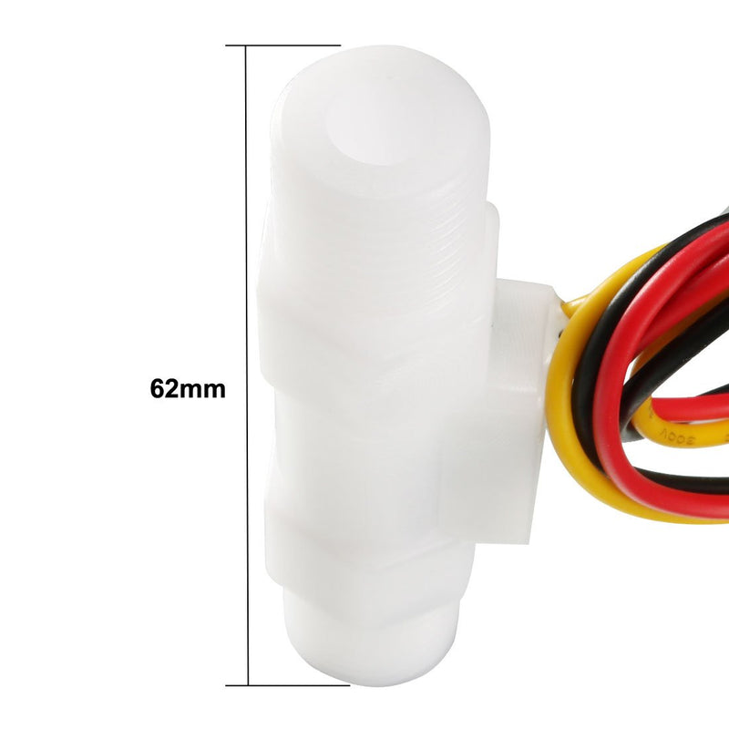 [Australia - AusPower] - uxcell G1/4" Hall Effect Water Flow Sensor Switch Flowmeter Counter Fluid Meter DC5V 0.2-2.5L/Min SEN-HZ41W 