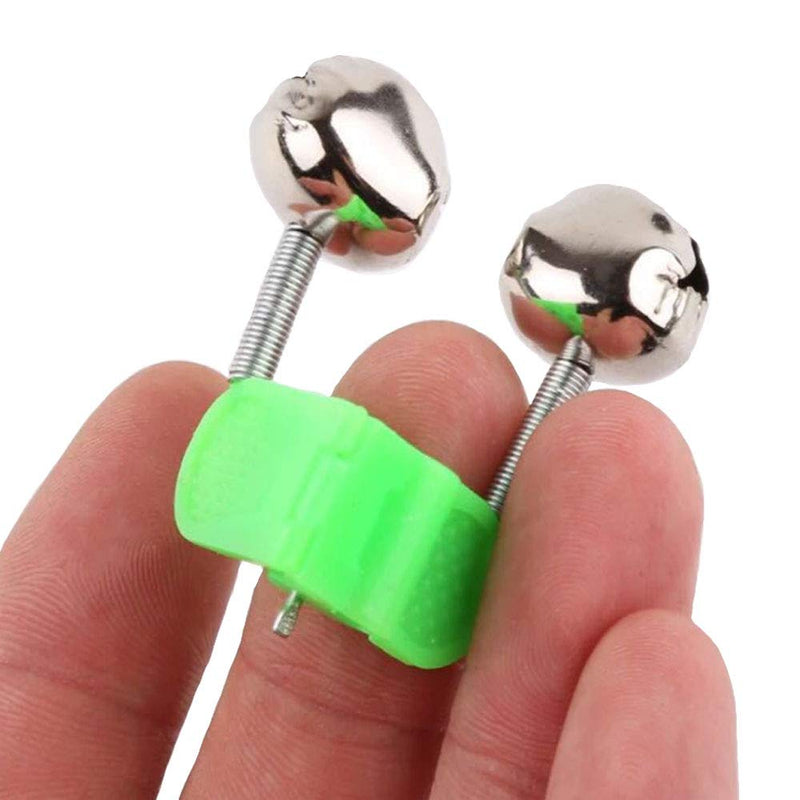 [Australia - AusPower] - KISEER 50 Pcs Plastic Fishing Bells Clips Fishing Rod Alarm with Dual Alert Bells 