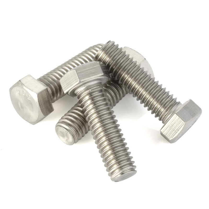 [Australia - AusPower] - 1/2-13 x 1-1/4" Hex Head Cap Bolts, External Hex Drive, Stainless Steel 18-8 (304), Full Thread, 5 PCS 1/2-13 x 1-1/4" (5 PCS) 