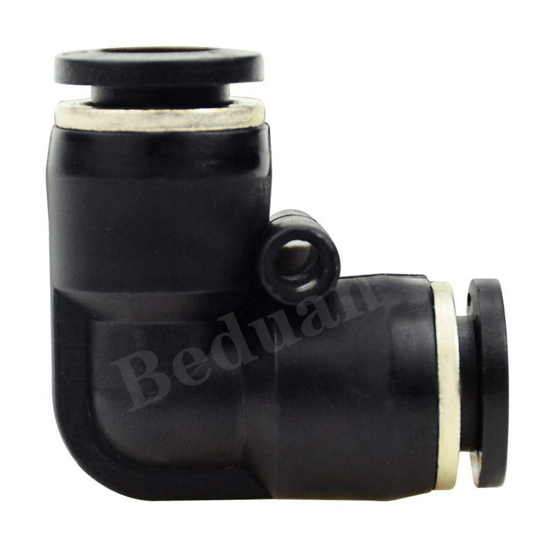 [Australia - AusPower] - Beduan Push to Connect Fitting Elbow, 1/2" Tube OD x 1/2“ Tube OD Pneumatic 90 Degree Elbow Adapter Push Lock Fitting ( Pack of 10 ） 1/2” 