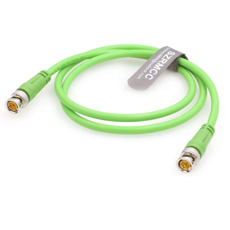 [Australia - AusPower] - SZRMCC HD SDI 12G 75ohm Male to Male 4K Video Coaxial BNC Cable for Cameras Monitors (1m) Green Cable 1m 