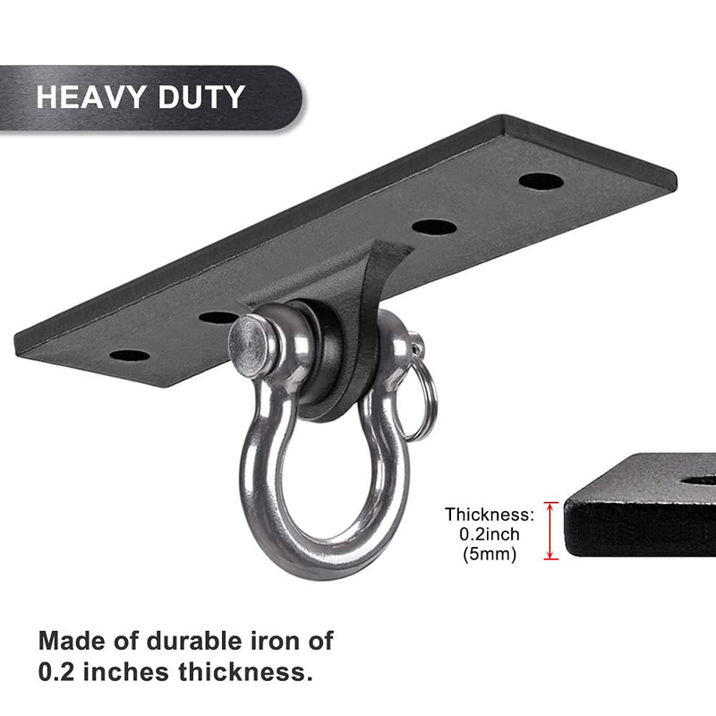 [Australia - AusPower] - Dolibest Wall Mount Bracket, Ceiling Anchor for Home Suspension Training Kit, Suspension Straps, Gymnastic Rings, Yoga Swing & Hammock, Body Weight Strength Training Systems&Boxing Equipment Ceiling anchor with carabiner 