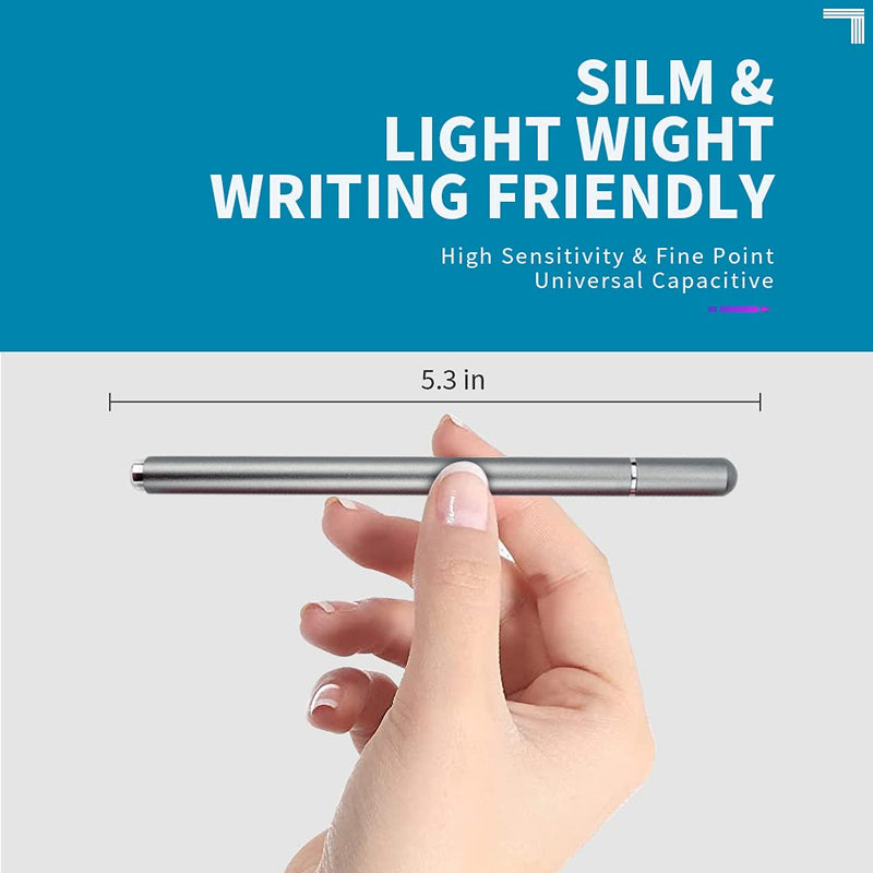 [Australia - AusPower] - Stylus Pens, 2 Set High Sensitive Disc & Fiber Tips Magnetic Universal Touch Screen Pens 