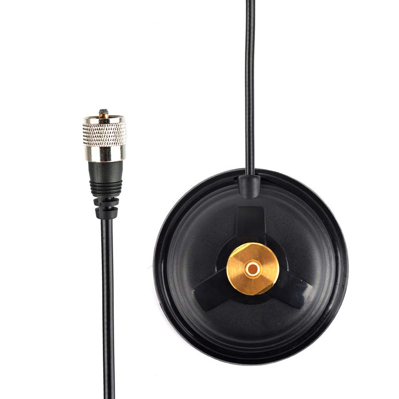 [Australia - AusPower] - TWAYRDIO NMO Magnetic Mount Two-Way Radio Antenna Base 4.3in (110mm) with PL-259 Connector RG58 Coaxial Cable 16.4ft (5M) for VHF/UHF/HF Mobile Transceiver Antenna 