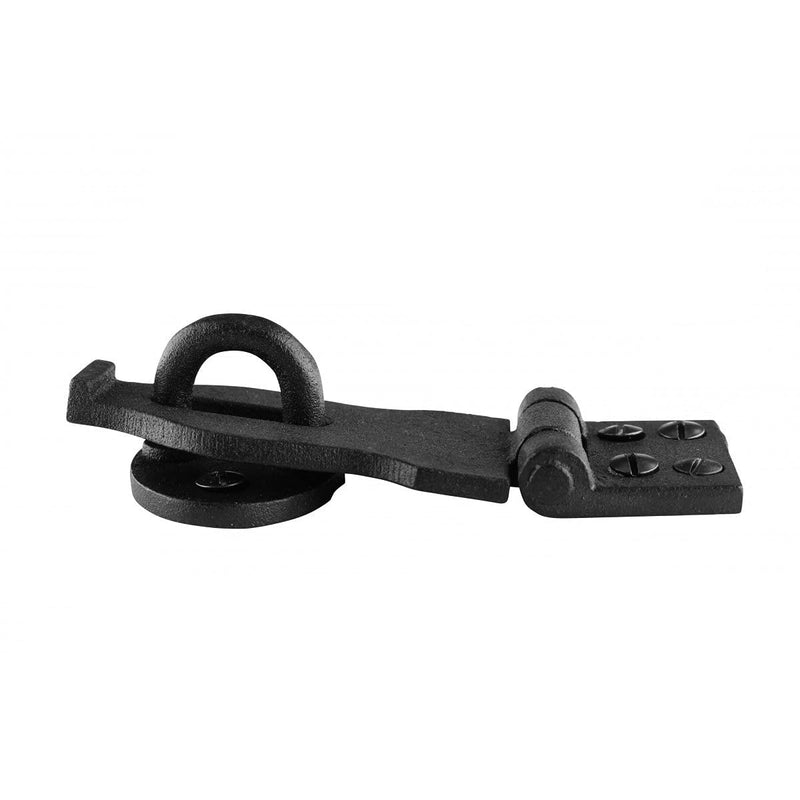 [Australia - AusPower] - Decorative Black Wrought Iron Hasp Lock 4" X 1.75" Heavy Duty Rust Resistant Hasp Latches Safety Padlock Clasps for Cabinets, Chests Or Doors with Screws | Renovators Supply Manufacturing 