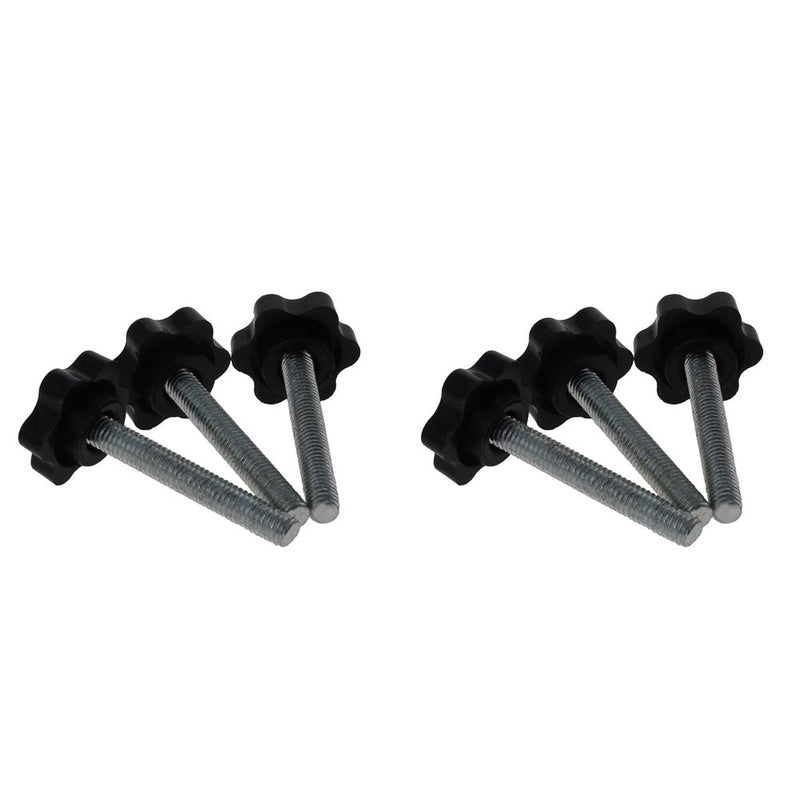 [Australia - AusPower] - MroMax 6PCS M6x40mm Star Handle Knob Thread Replacement Tightening Screw Quick Disassembly Replacement Parts Clamping Handle Grip Screw Knob Black M6 x 40mm 32mm Head Dia 