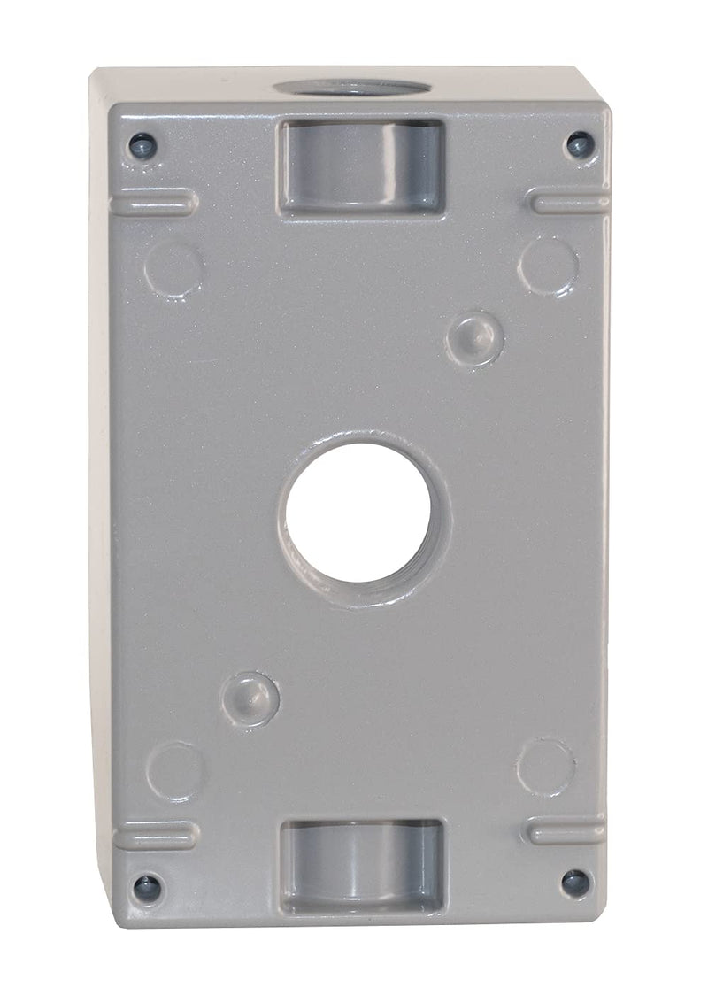[Australia - AusPower] - Sigma Electric, Gray 14250 1/2-Inch 3 Hole 1-Gang Box 