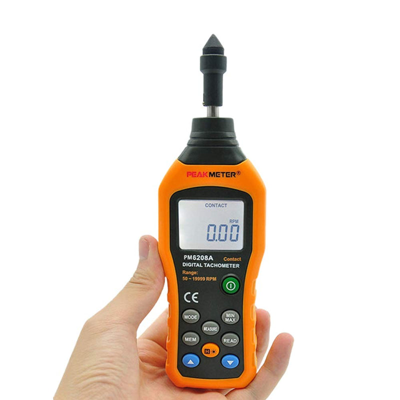 [Australia - AusPower] - RICH Digital Tachometer Tester,Speed Gauge Tester Handheld Mini 50RPM-19999RPM Meter Motor Speed Gauge,100 Groups,193 x 60 x 29 mm 193 x 60 x 29 mm 