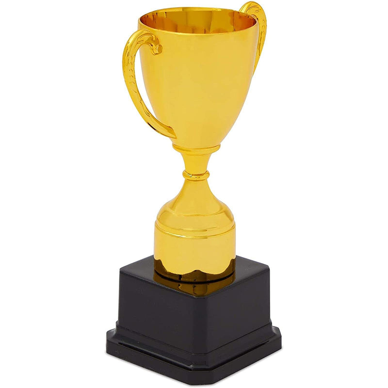 [Australia - AusPower] - 7 Inch Gold Plastic Awards and Trophies for Kids, Sports Tournaments, Birthday Party Games, Competitions, Championships (3 Pack) 