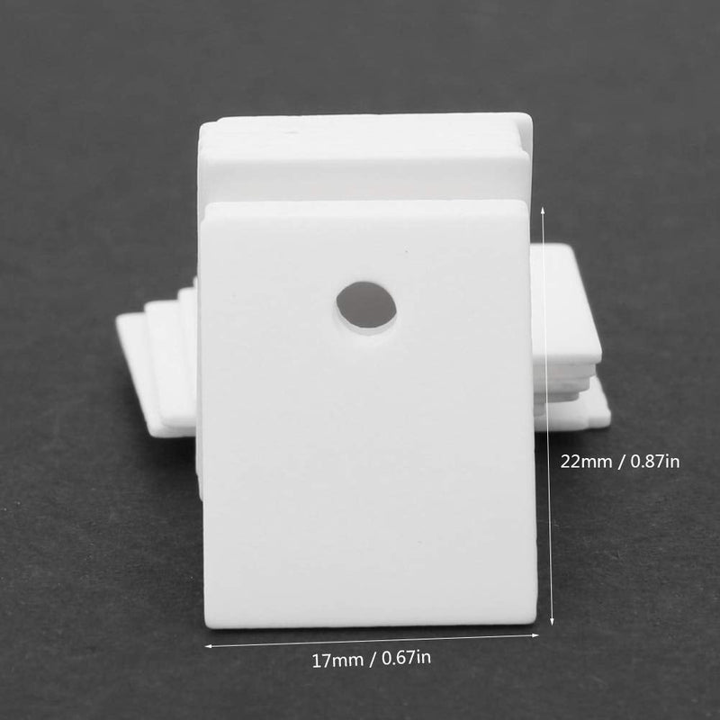 [Australia - AusPower] - Cessdry Alumina Ceramic Insulator Pads, 100PCS TO-247 Alumina Ceramic Sheet Cooling Pad Insulating Sheet MOS Transistor IGBT Cooling Pad 17 x 22 x 1mm 