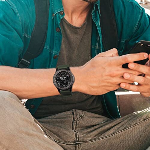 [Australia - AusPower] - Compatible with Samsung Galaxy Watch 3 45mm Band/Gear S3 Frontier Bands Classic Bands/ Galaxy Watch 46mm bands, 22mm Soft Silicone Replacement Breathable Sport Bands Pack Smart Watch Straps Men Women 