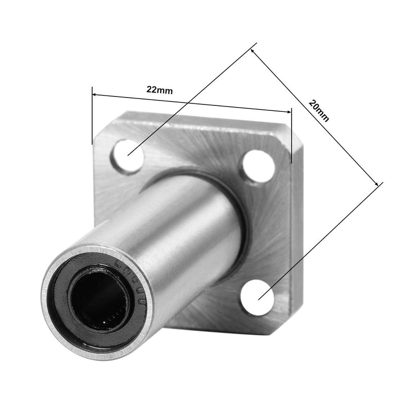 [Australia - AusPower] - uxcell LMK6UU Extra Long Square Flange Linear Ball Bearings, 6mm Bore Dia, 12mm OD, 35mm Length(Pack of 2) 