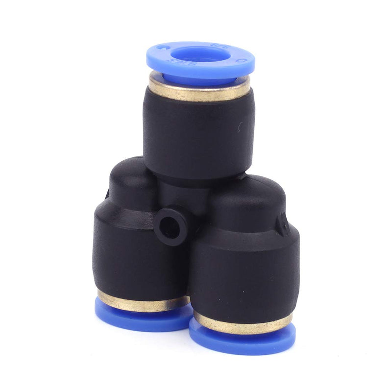 [Australia - AusPower] - SNS SPY-3/8 3/8" Tube OD Union Y Type Plastic Push to Quick Connect Tube Fitting(10 PCS) 