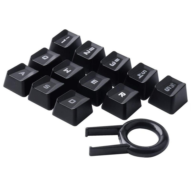 [Australia - AusPower] - yue Performance Gaming keycaps Replacement for Romer-G Switch Logitech G310 G413 G613 G810 K840 G910 Mechanical Keyboard (Bump 12 Keys, Black) Bump 12 keys 