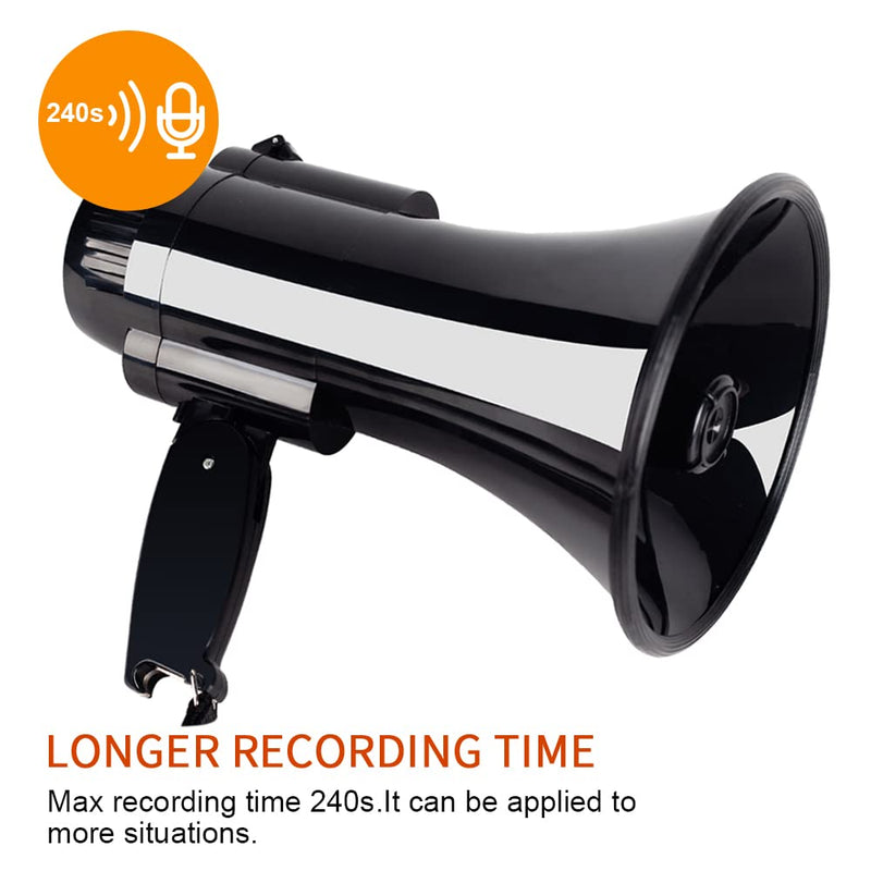 [Australia - AusPower] - Loudmore 30 Watt Power Portable Megaphone Bullhorn Speaker Voice, Siren/Alarm and 240S Recording with Volume Control and Strap 