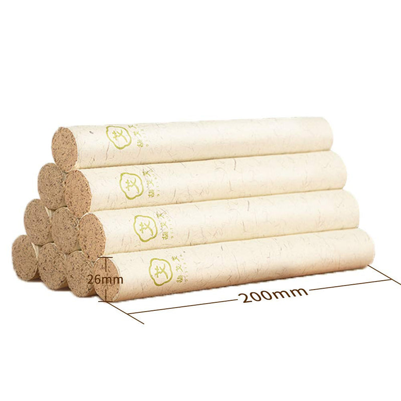 [Australia - AusPower] - Premium Moxa Sticks for Long-Lasting Burning,Reduced Smoke Moxa Stick for Moxibustion, Mugwort Natural Moxa Rolls for Mild Heat Treatment,Larger and Thicker(5 Rolls/Pack), 26x200 mm 