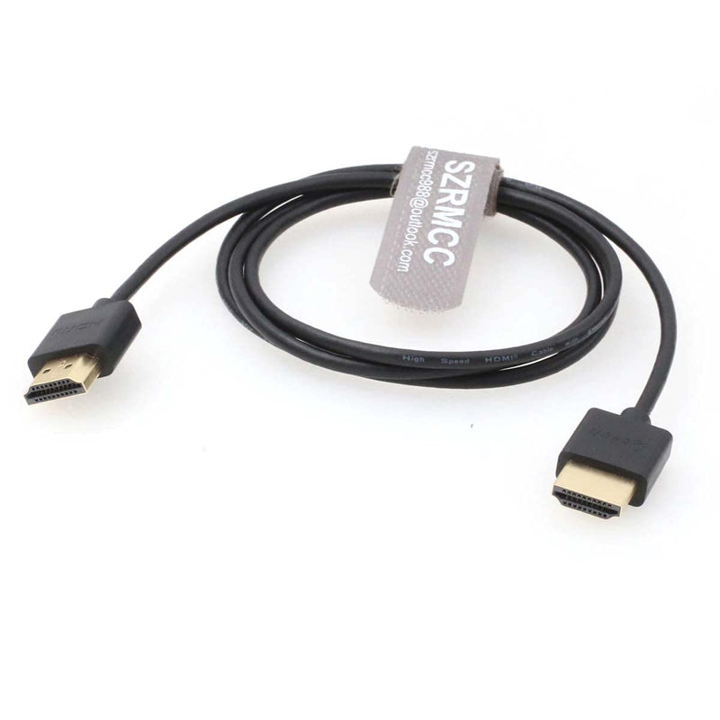 [Australia - AusPower] - SZRMCC High Speed 4K 2.0 60P HDMI-Compliant Thin Soft Cable for Z Cam E2 Tablet for Sony-Canon DSLR Camera ATOMOS Portkeys Monitor (30cm) 30cm Straight Cable 