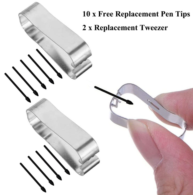 [Australia - AusPower] - Bestdealing 2 Pack S21 Ultra Pen Tip S7 FE Stylus Tips Replacement Tab S6 Lite S7 Pen Tips Tab S8 Pen Nib with Tweezer for Samsung Galaxy Black Pack Black-2 Pack 