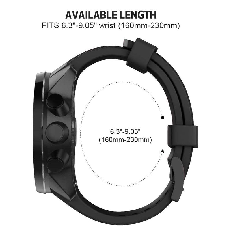 [Australia - AusPower] - Pwkutn Silicone Replacement Accessory Watch Band Wrist Strap Bracelet for 7 & 9 and Spartan Sport Wrist HR / Baro Smart watch AMBER 