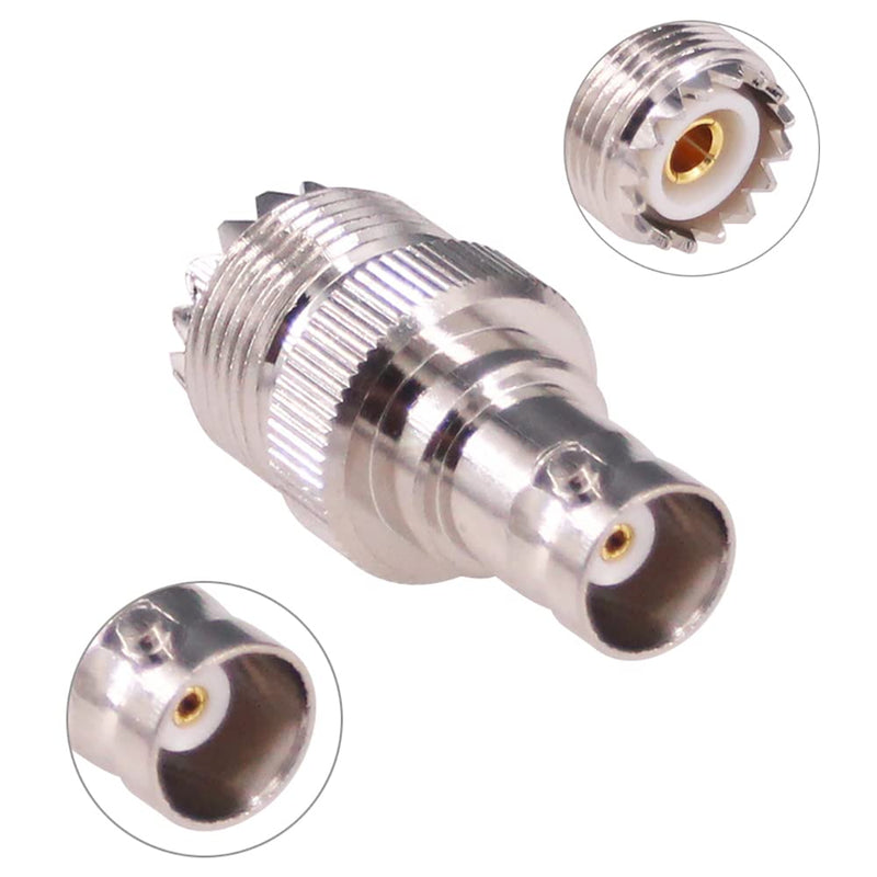 [Australia - AusPower] - RFaha 4pcs BNC Male/Female to UHF PL-259 SO-239 M/F RF Coaxial Adapter Connector Kit for Antennas Wireless LAN Devices(F106-4) 