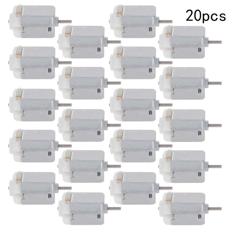 [Australia - AusPower] - Fielect 20Pcs DC Motor 6V 20400RMP Mini Electric Motor Eccentric Output Shaft Miniature DC Motors for RC Boat DIY Airplane Toys Model DIY Hobby DC 6V 20400RPM 20 