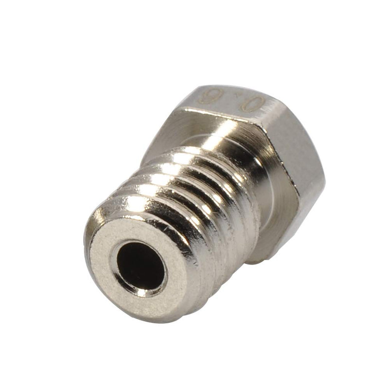 [Australia - AusPower] - Upgrade Plated Wear Resistant M6 Thread Brass Nozzle Pack 0.4mm for 1.75mm V6 Hotend Titan Aero Extruder Prusa I3 MK3 MK3S Anycubic I3 Mega S/Zero 2.0 / Vyper 3D Printer (4x0.4mm) 4x0.4mm 