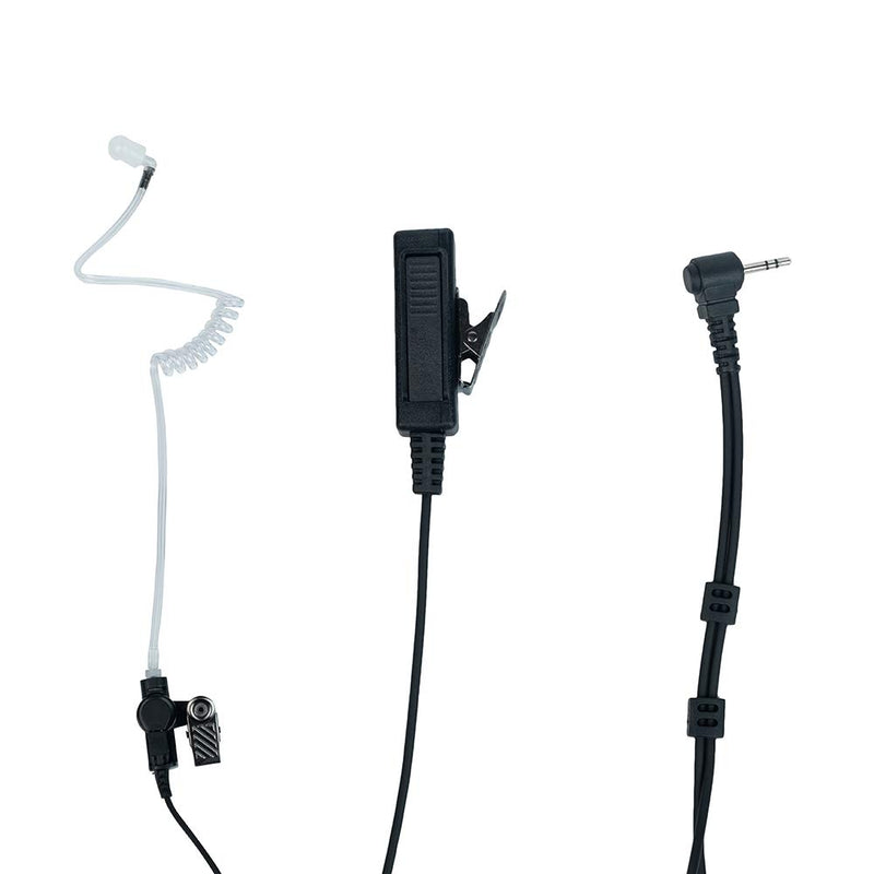 [Australia - AusPower] - BVMAG Walkie Talkie 2.5mm Earpiece,1 Pin Covert Acoustic Tube Headset with PTT Mic for Motorola Talkabout MH230R MR350R T200 T260 T600 T800 MT350R Two Way Radios 2 Wire PU Material,2 Pack 
