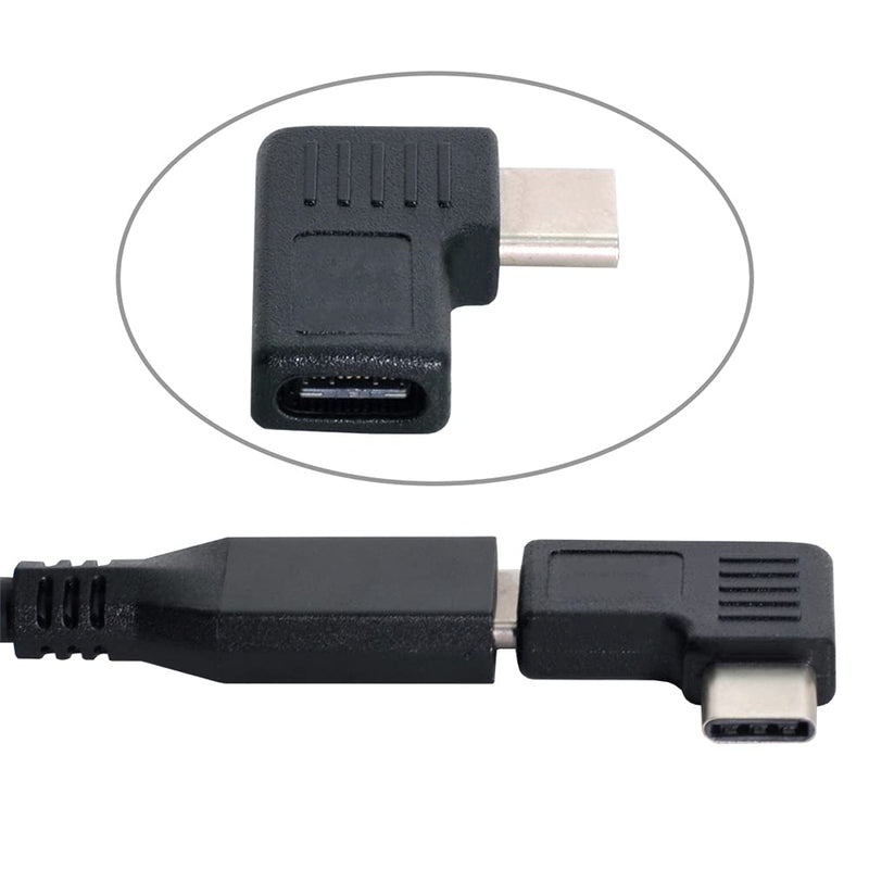 [Australia - AusPower] - NFHK 90 Degree Right & Left Angled USB 3.1 Type-C Male to Female Extension Adapter for Laptop & Tablet & Mobile Phone 