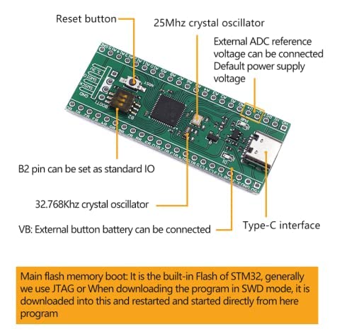 [Australia - AusPower] - Teyleten Robot STM32F411CEU6 STM32F4 Development Board Learning Board STM32F411 Development Board for Arduino 3 Pack 