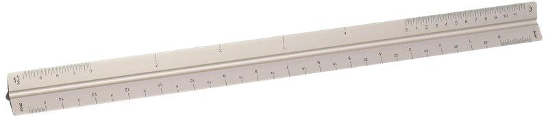 [Australia - AusPower] - ALVIN 2200M-1 Aluminum Architect Triangular Scale, Ruler for Drafting and Drawing, Great for Students and Professionals - 12 Inches 